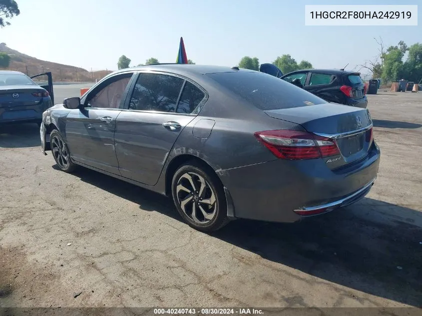 1HGCR2F80HA242919 2017 Honda Accord Ex-L