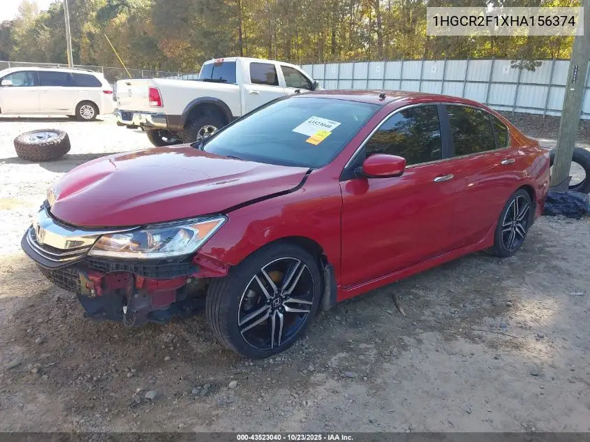 1HGCR2F1XHA156374 2017 Honda Accord Sport Se