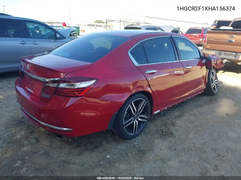 1HGCR2F1XHA156374 2017 Honda Accord Sport Se