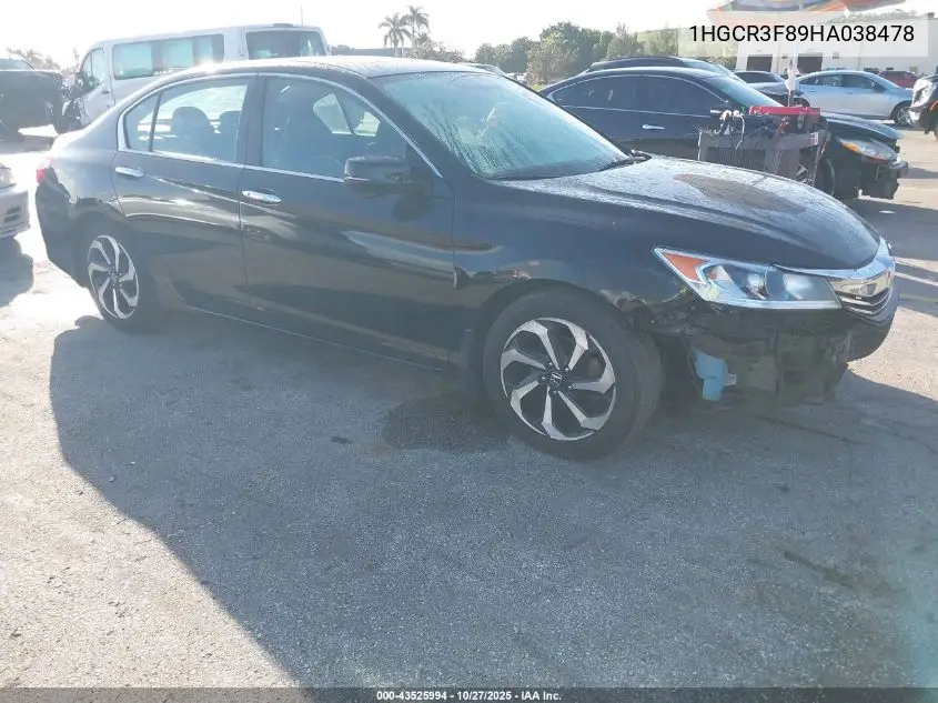 1HGCR3F89HA038478 2017 Honda Accord Ex-L V6