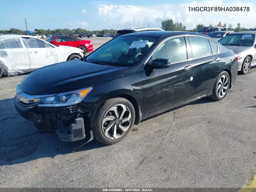 1HGCR3F89HA038478 2017 Honda Accord Ex-L V6