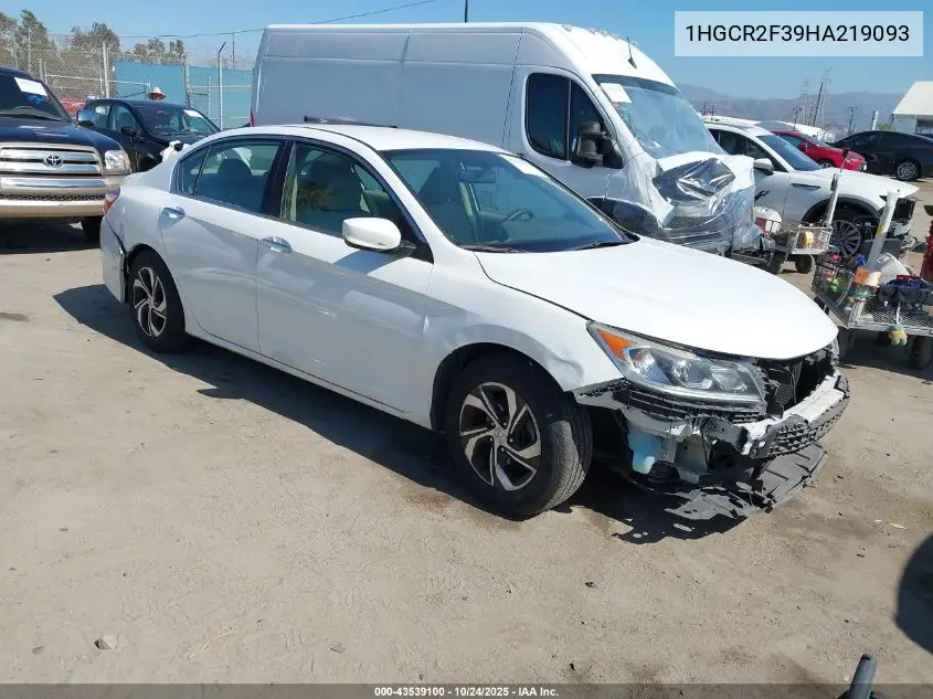 1HGCR2F39HA219093 2017 Honda Accord Lx