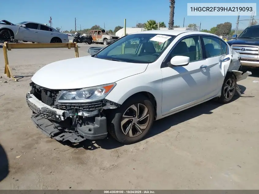 1HGCR2F39HA219093 2017 Honda Accord Lx