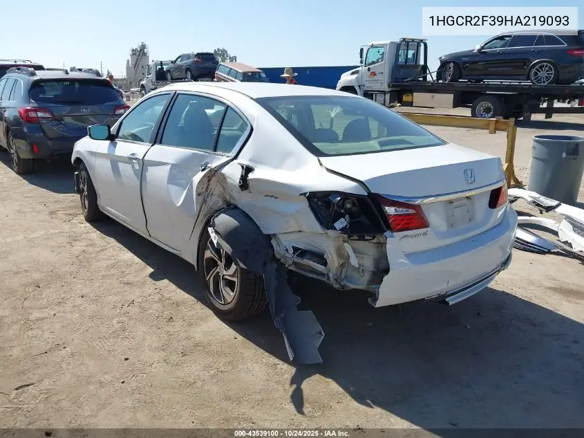 1HGCR2F39HA219093 2017 Honda Accord Lx