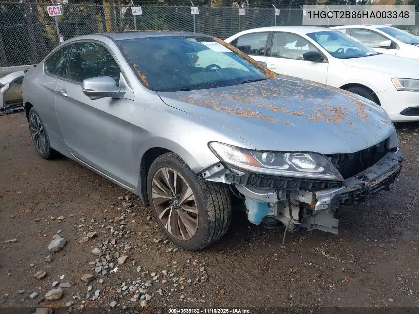 1HGCT2B86HA003348 2017 Honda Accord Ex-L V6