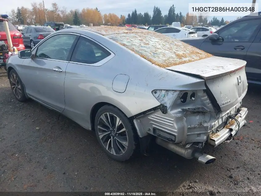 1HGCT2B86HA003348 2017 Honda Accord Ex-L V6