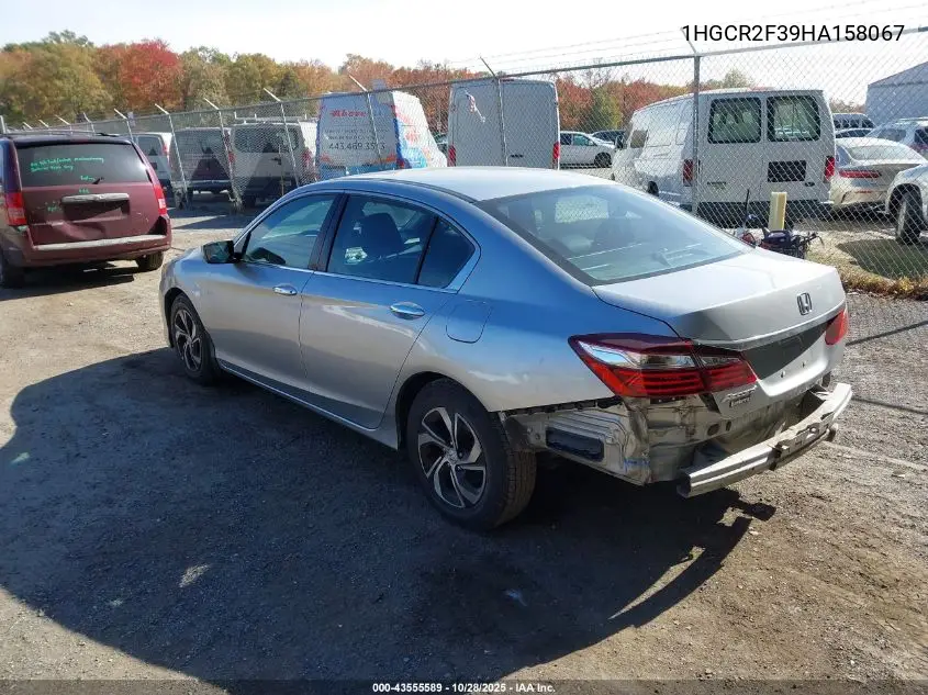 1HGCR2F39HA158067 2017 Honda Accord Lx