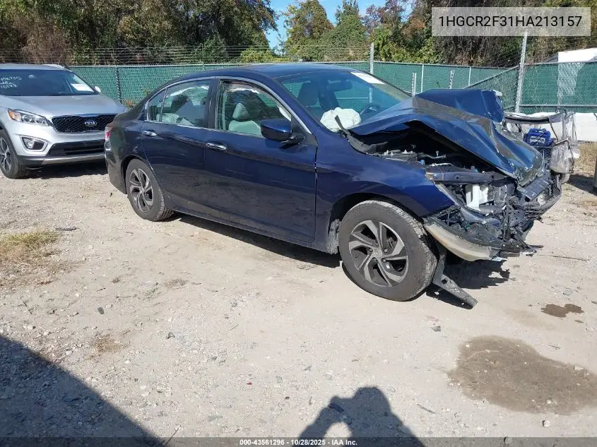 1HGCR2F31HA213157 2017 Honda Accord Lx