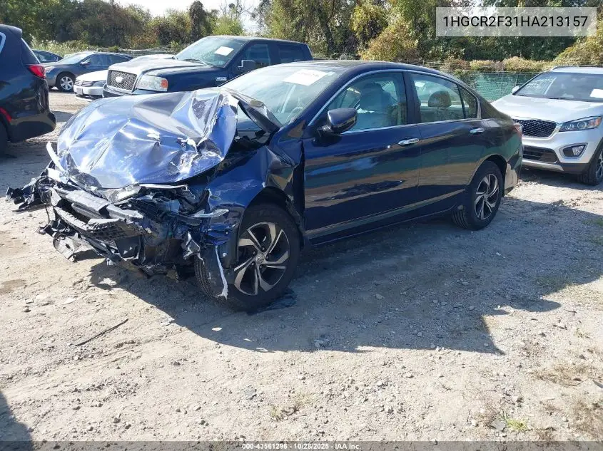 1HGCR2F31HA213157 2017 Honda Accord Lx