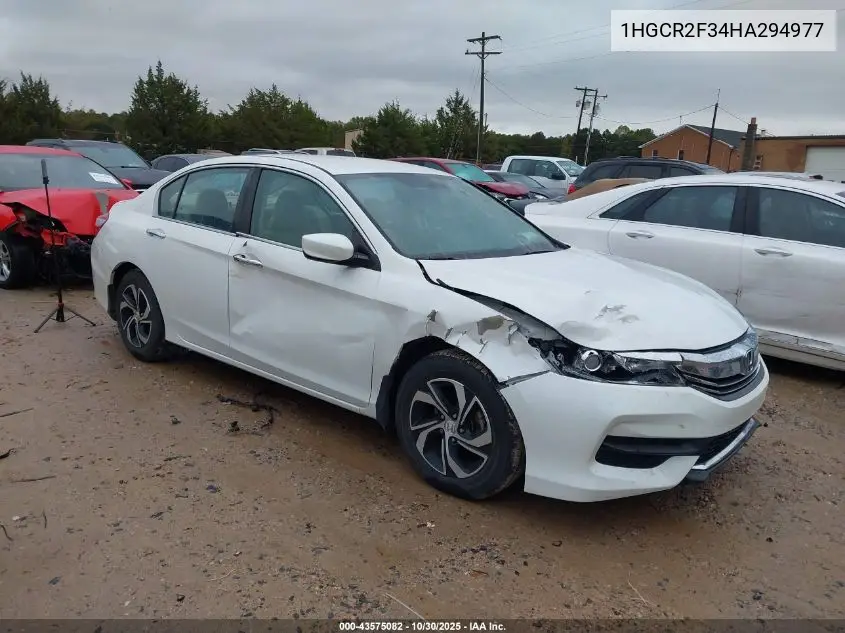 1HGCR2F34HA294977 2017 Honda Accord Lx