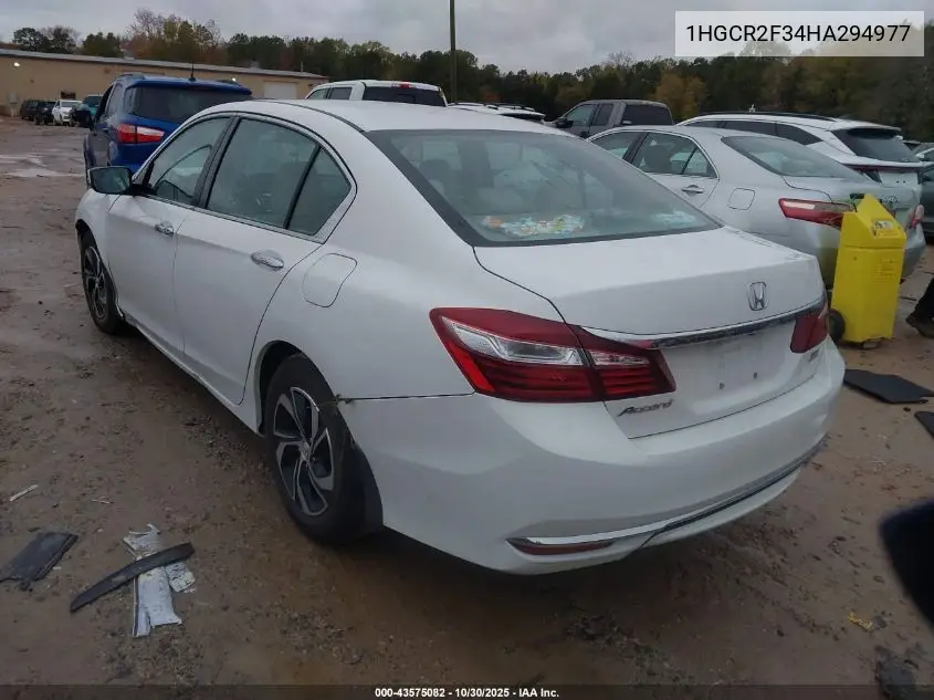 1HGCR2F34HA294977 2017 Honda Accord Lx