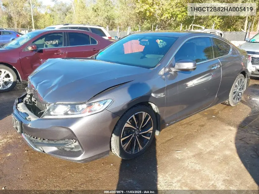 1HGCT2B82HA005419 2017 Honda Accord Ex-L V6