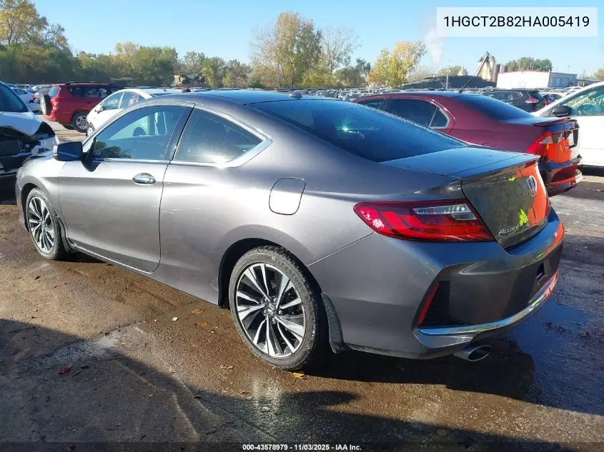 1HGCT2B82HA005419 2017 Honda Accord Ex-L V6