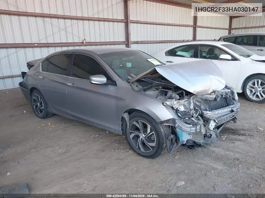 1HGCR2F33HA030147 2017 Honda Accord Lx