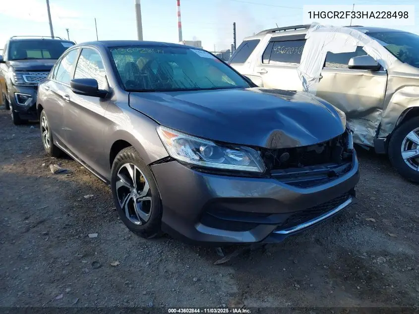 1HGCR2F33HA228498 2017 Honda Accord Lx