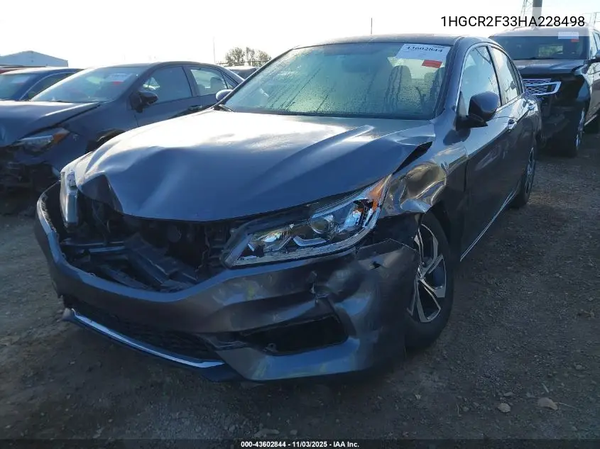 1HGCR2F33HA228498 2017 Honda Accord Lx
