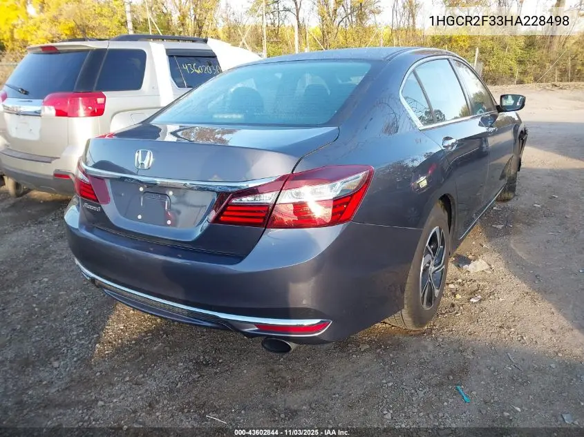 1HGCR2F33HA228498 2017 Honda Accord Lx