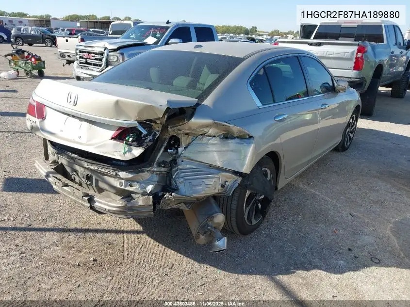 1HGCR2F87HA189880 2017 Honda Accord Ex-L