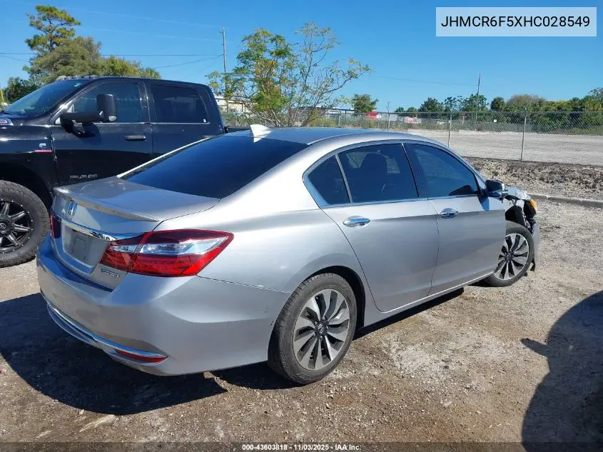 JHMCR6F5XHC028549 2017 Honda Accord Hybrid Ex-L