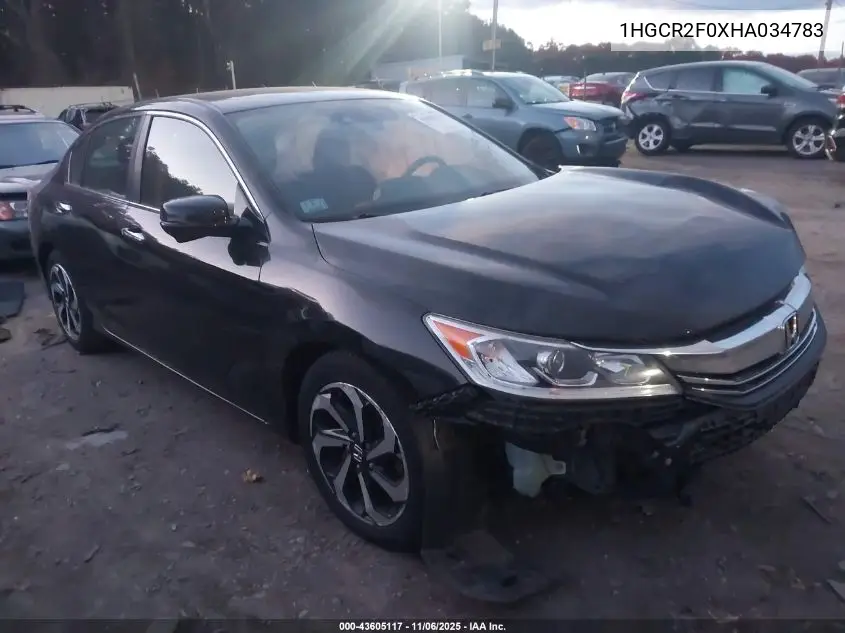 1HGCR2F0XHA034783 2017 Honda Accord Ex