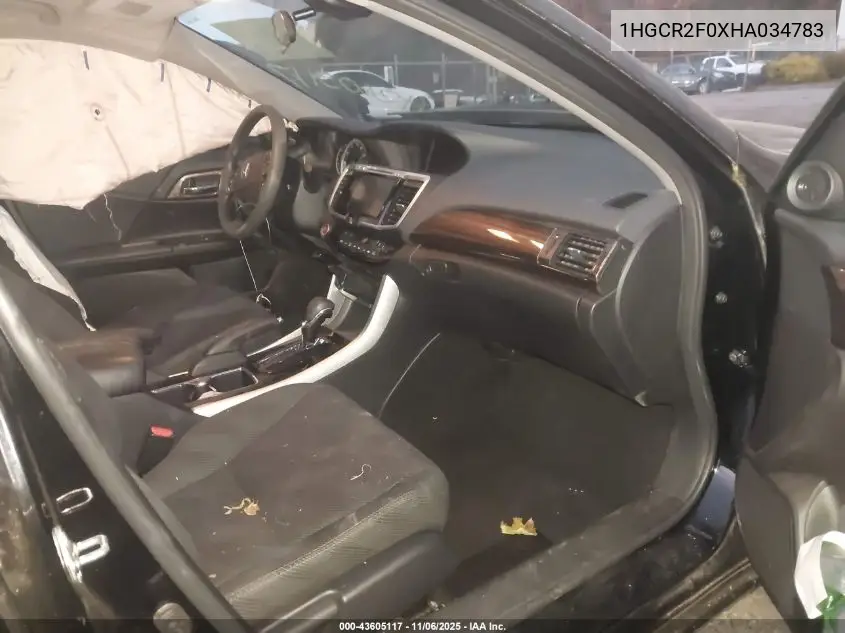 1HGCR2F0XHA034783 2017 Honda Accord Ex