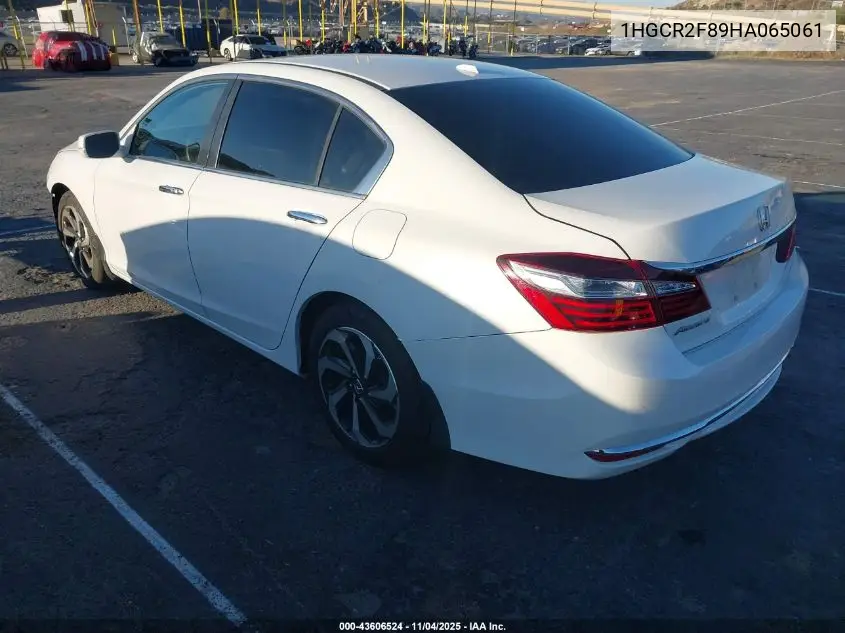 1HGCR2F89HA065061 2017 Honda Accord Ex-L