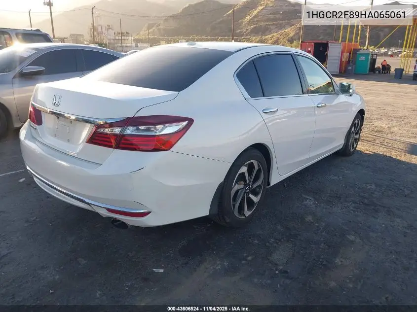 1HGCR2F89HA065061 2017 Honda Accord Ex-L
