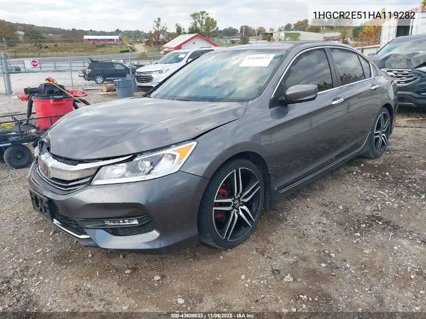 1HGCR2E51HA119282 2017 Honda Accord Sport