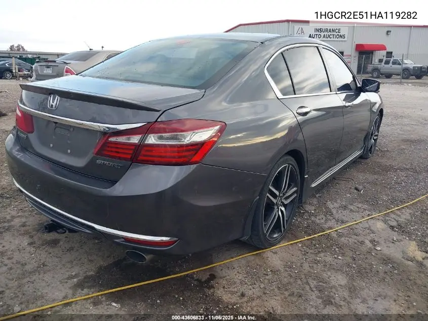 1HGCR2E51HA119282 2017 Honda Accord Sport