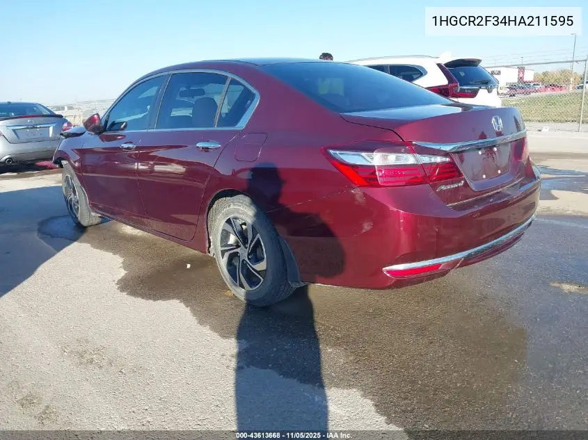 1HGCR2F34HA211595 2017 Honda Accord Lx
