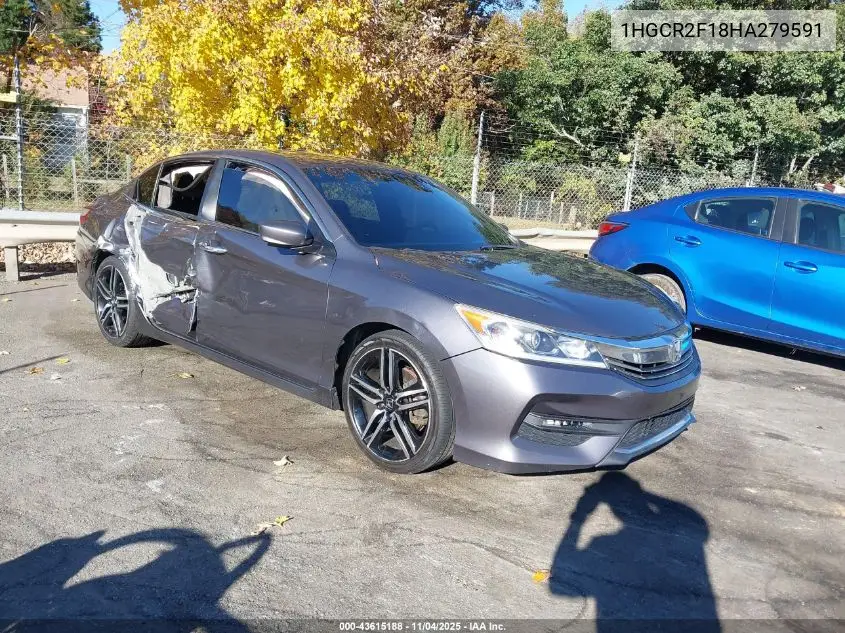 1HGCR2F18HA279591 2017 Honda Accord Sport Se