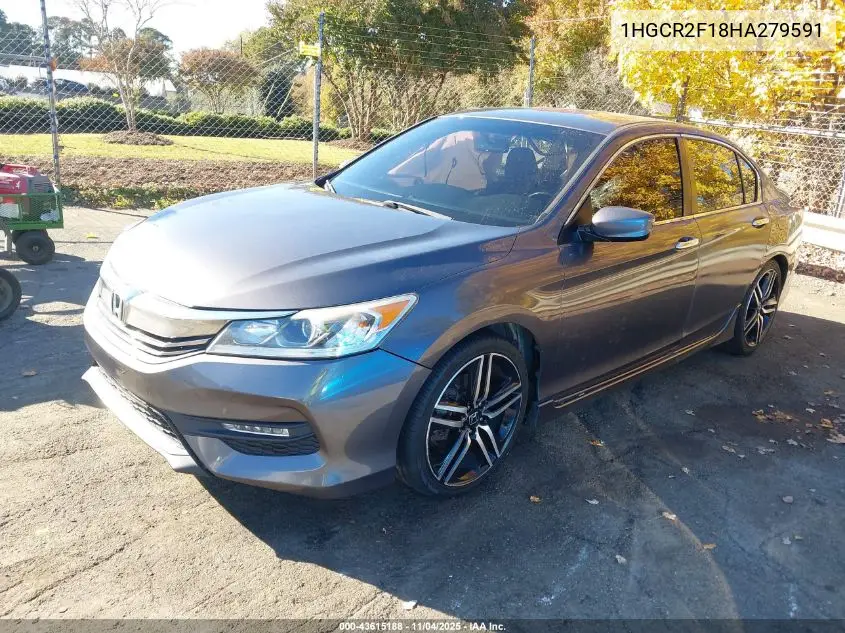 1HGCR2F18HA279591 2017 Honda Accord Sport Se
