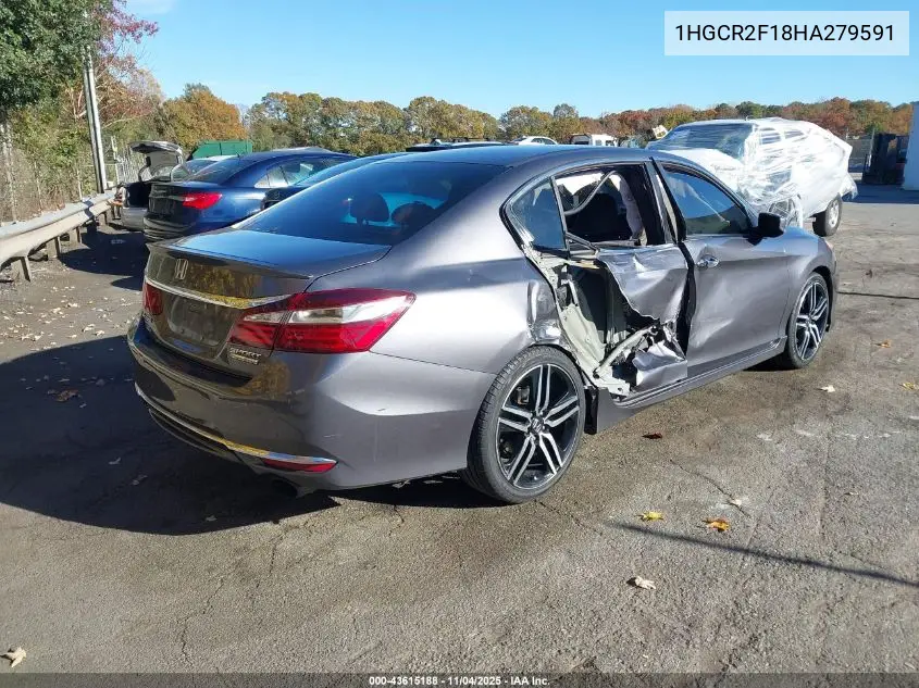 1HGCR2F18HA279591 2017 Honda Accord Sport Se