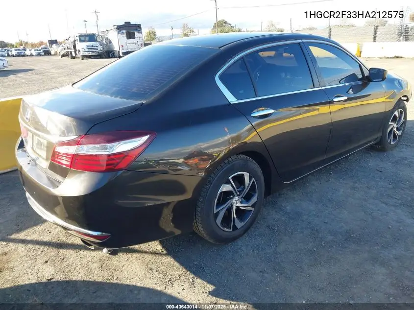 1HGCR2F33HA212575 2017 Honda Accord Lx