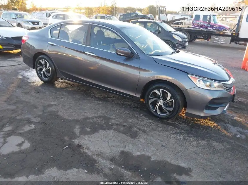 1HGCR2F36HA299615 2017 Honda Accord Lx