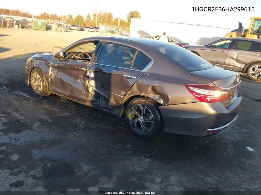 1HGCR2F36HA299615 2017 Honda Accord Lx