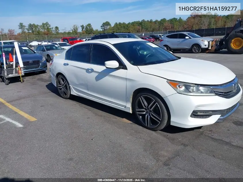 1HGCR2F51HA159277 2017 Honda Accord Sport