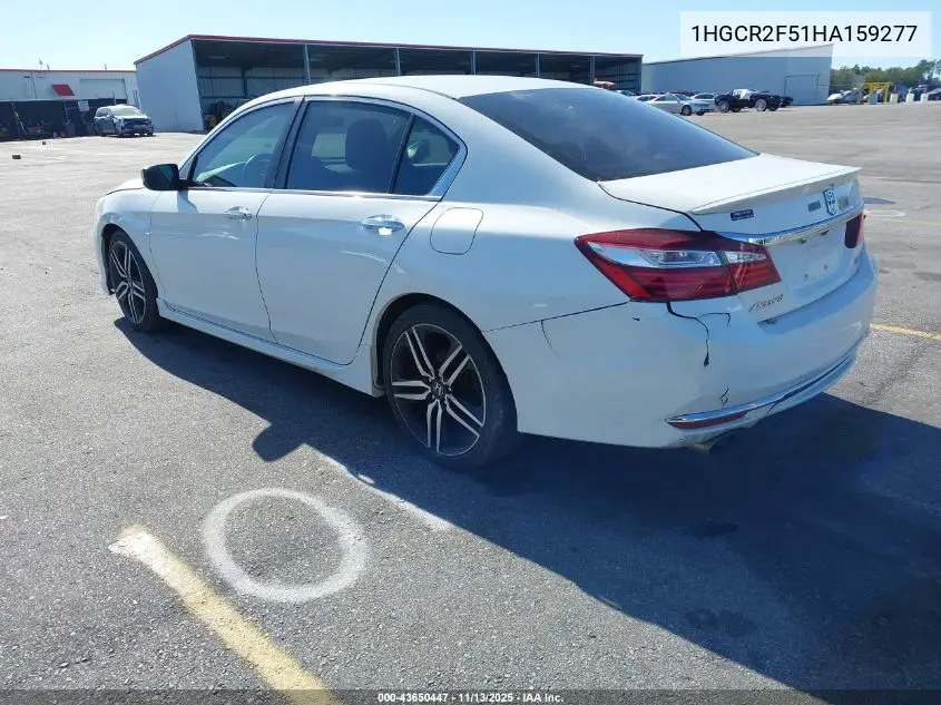 1HGCR2F51HA159277 2017 Honda Accord Sport