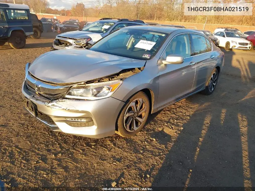 1HGCR3F08HA021519 2017 Honda Accord Ex-L V6