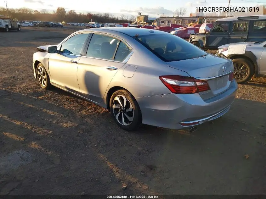 1HGCR3F08HA021519 2017 Honda Accord Ex-L V6