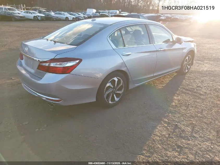 1HGCR3F08HA021519 2017 Honda Accord Ex-L V6