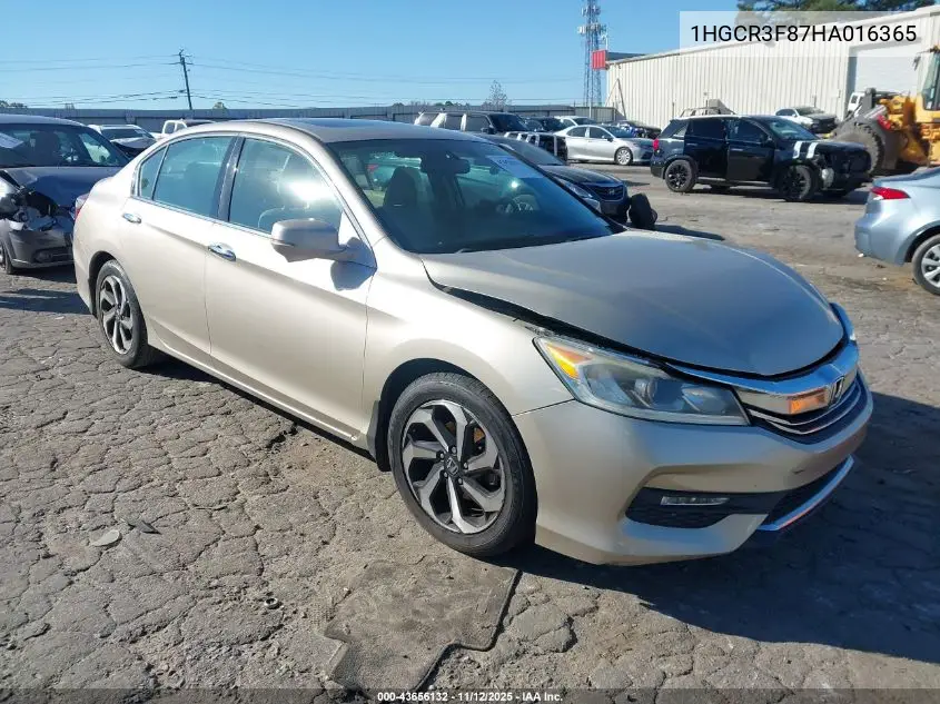 1HGCR3F87HA016365 2017 Honda Accord Ex-L V6