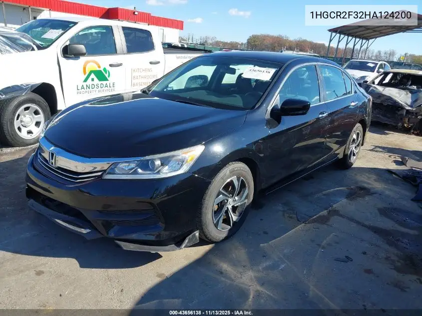 1HGCR2F32HA124200 2017 Honda Accord Lx