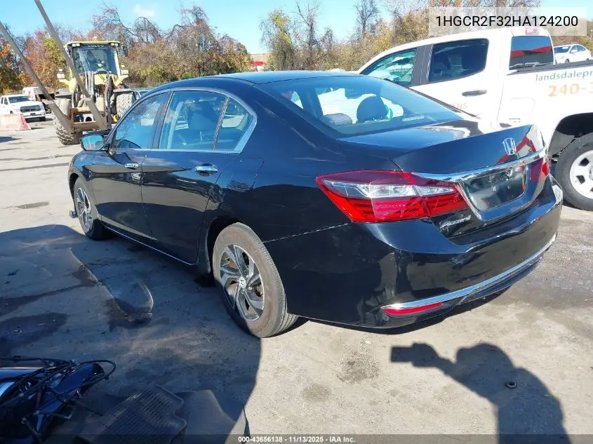 1HGCR2F32HA124200 2017 Honda Accord Lx