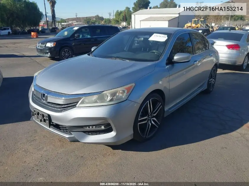 1HGCR2F16HA153214 2017 Honda Accord Sport Se