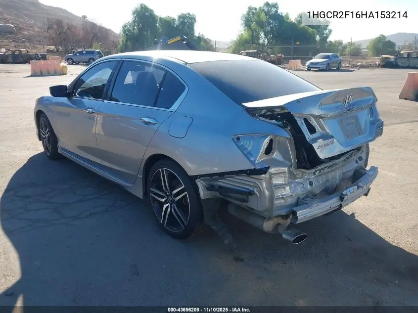 1HGCR2F16HA153214 2017 Honda Accord Sport Se
