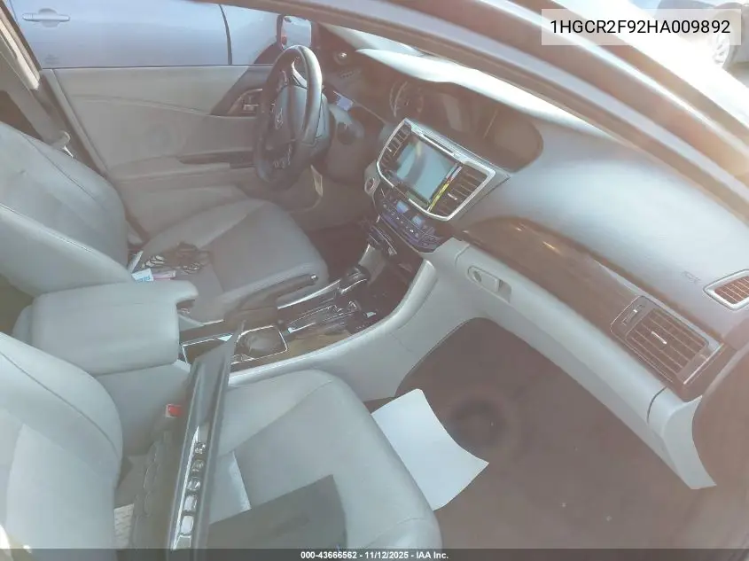1HGCR2F92HA009892 2017 Honda Accord Ex-L