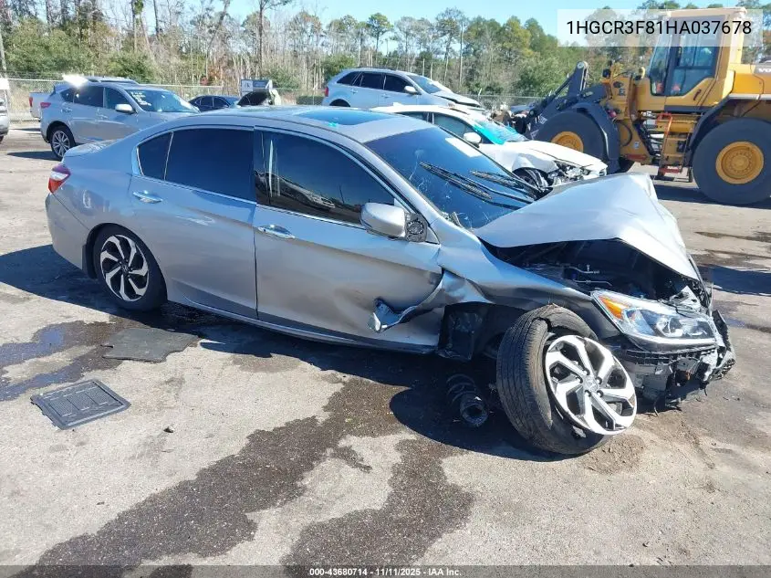 1HGCR3F81HA037678 2017 Honda Accord Ex-L V6