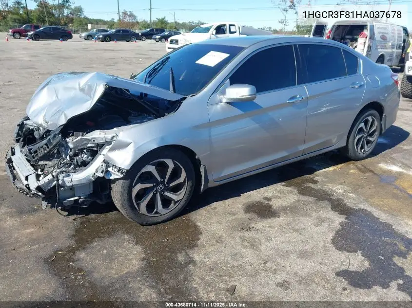 1HGCR3F81HA037678 2017 Honda Accord Ex-L V6