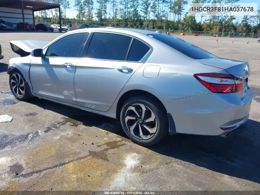 1HGCR3F81HA037678 2017 Honda Accord Ex-L V6